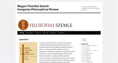 Desktop Screenshot of filozofiaiszemle.net